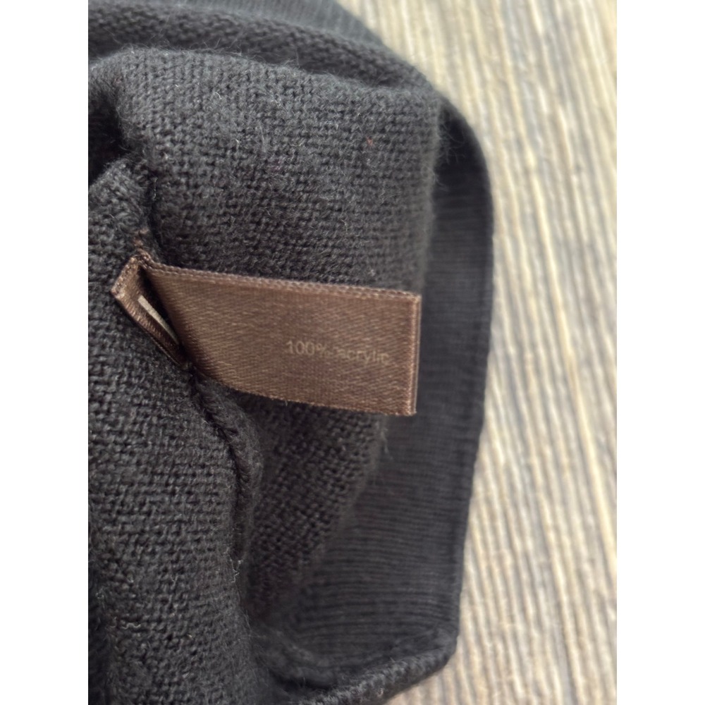 The Limited Cowl Neck Color Block Short Sleeve Sweater Tan Black XS - Picture 5 of 6